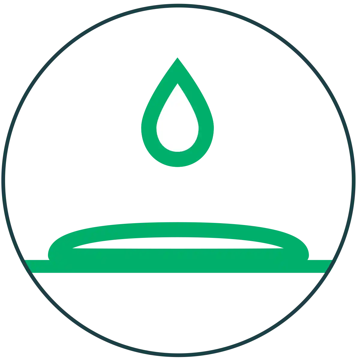 Wetting is an important part of Adjuvants and their use. This icon represents wetting.